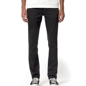 Nudie Jeans Grim Tim Everlast black fly button slim jeans